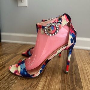 Chase + Chloe High Heeled Sandals Tie Dye Open Toe Size 10
